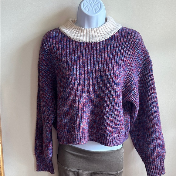Tibi Cozy Multicolor Knit cropped Sweater - Picture 1 of 5